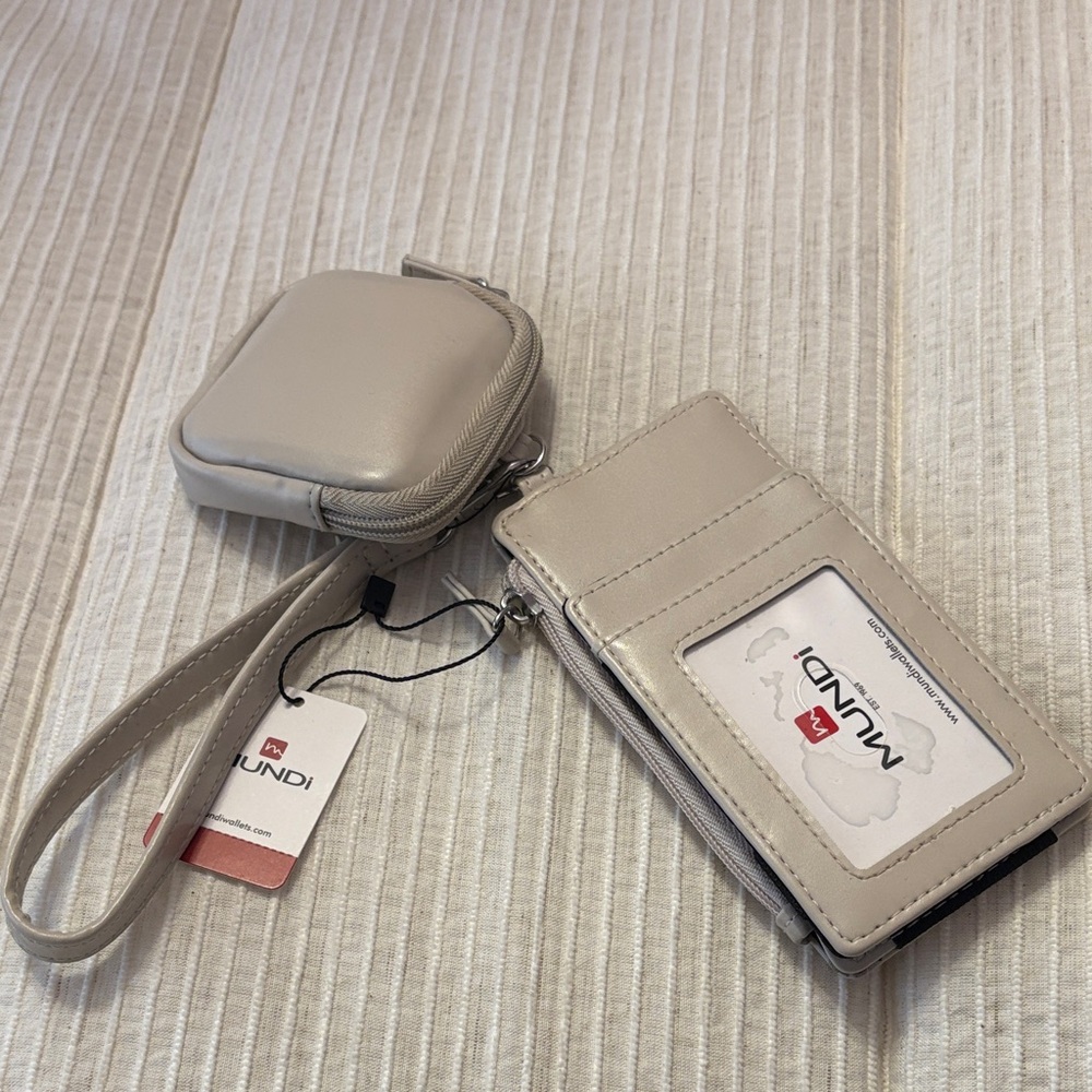 Mundi Cream Wallet and Case Duo